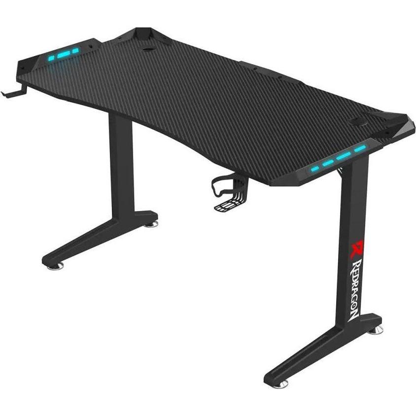 Redragon GD-3101BK gaming desk black RGB lighting, Tavolo gaming, Nero