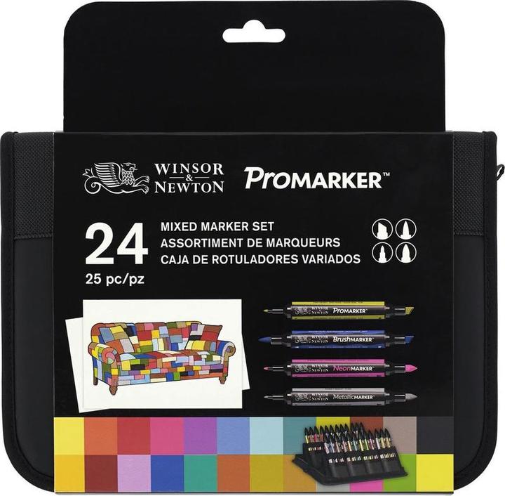 Winsor & Newton & Newton Brush- & Promarker case 24 colours (24 x)