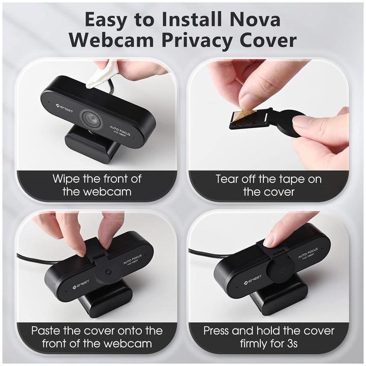 Productafbeelding EMeet Nova Webcam Full HD 1080P με Autofocus,Κάλυμμα και Διπλά Μικρόφωνα για Βιντεοκλήσεις
