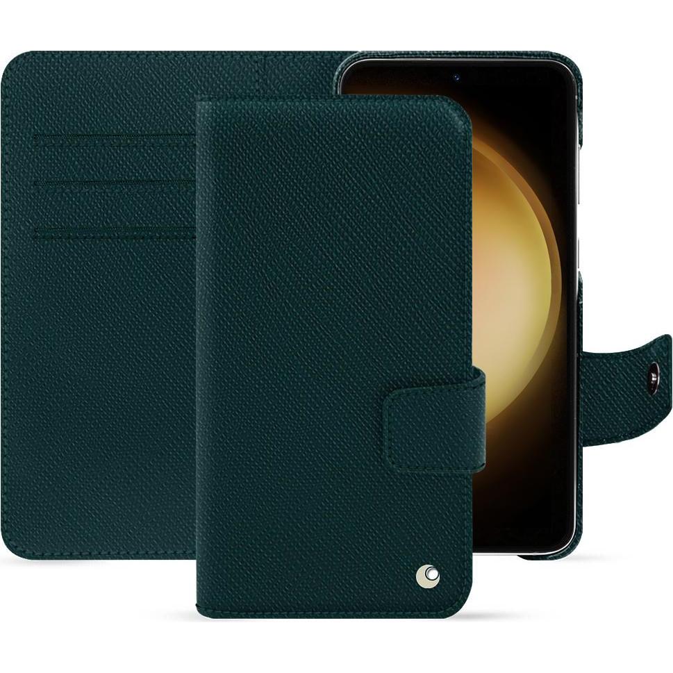 Noreve Lederschutzhülle Samsung Galaxy S23+ (Samsung Galaxy S23+), Smartphone Hülle, Grün
