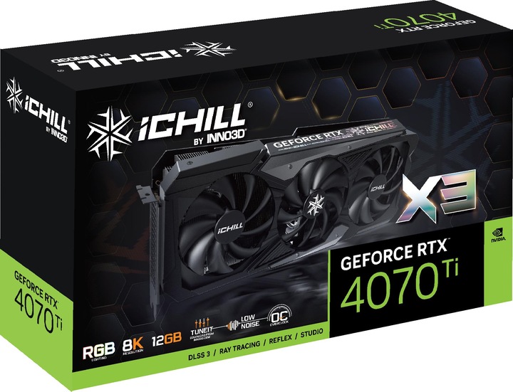 Image du produit Inno3D RTX4070 TI iChill X3 GDDR6X HDMI 3xDP (12 Go)