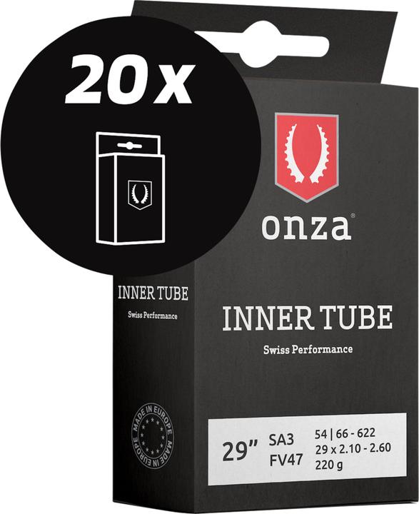 Produktbild Onza 20er Packung SA3 Schlauch 700 x 28 - 47c 0.9mm FV47 (Presta (SV), 28", 47 mm)