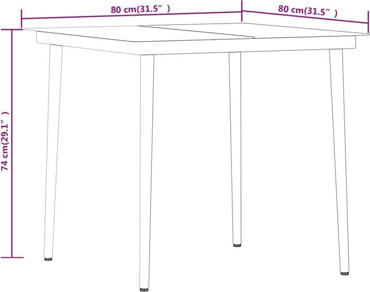 Produktbild vidaXL Garten Essgruppe