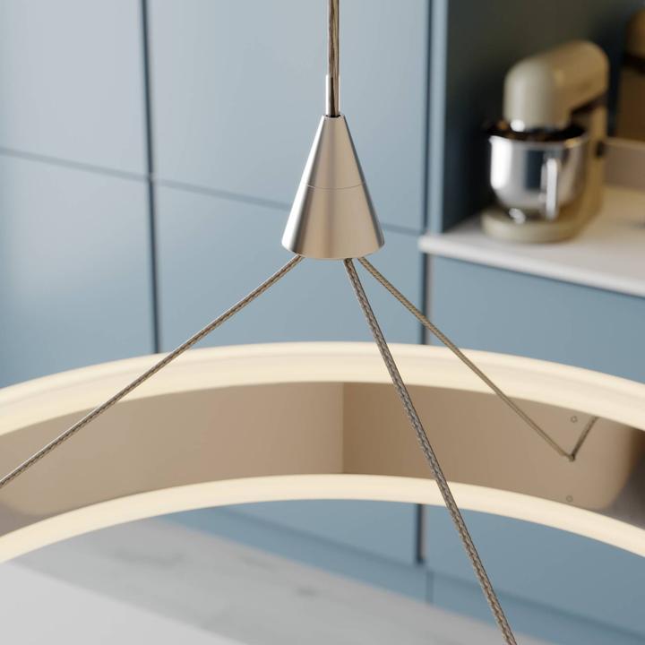 Image du produit Lucande Lyani Lampe à suspendre L115 Chrome/White (5400 lm)