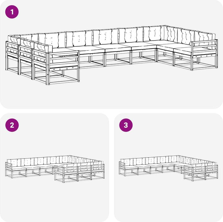 Produktbild vidaXL Outdoor-Sofa