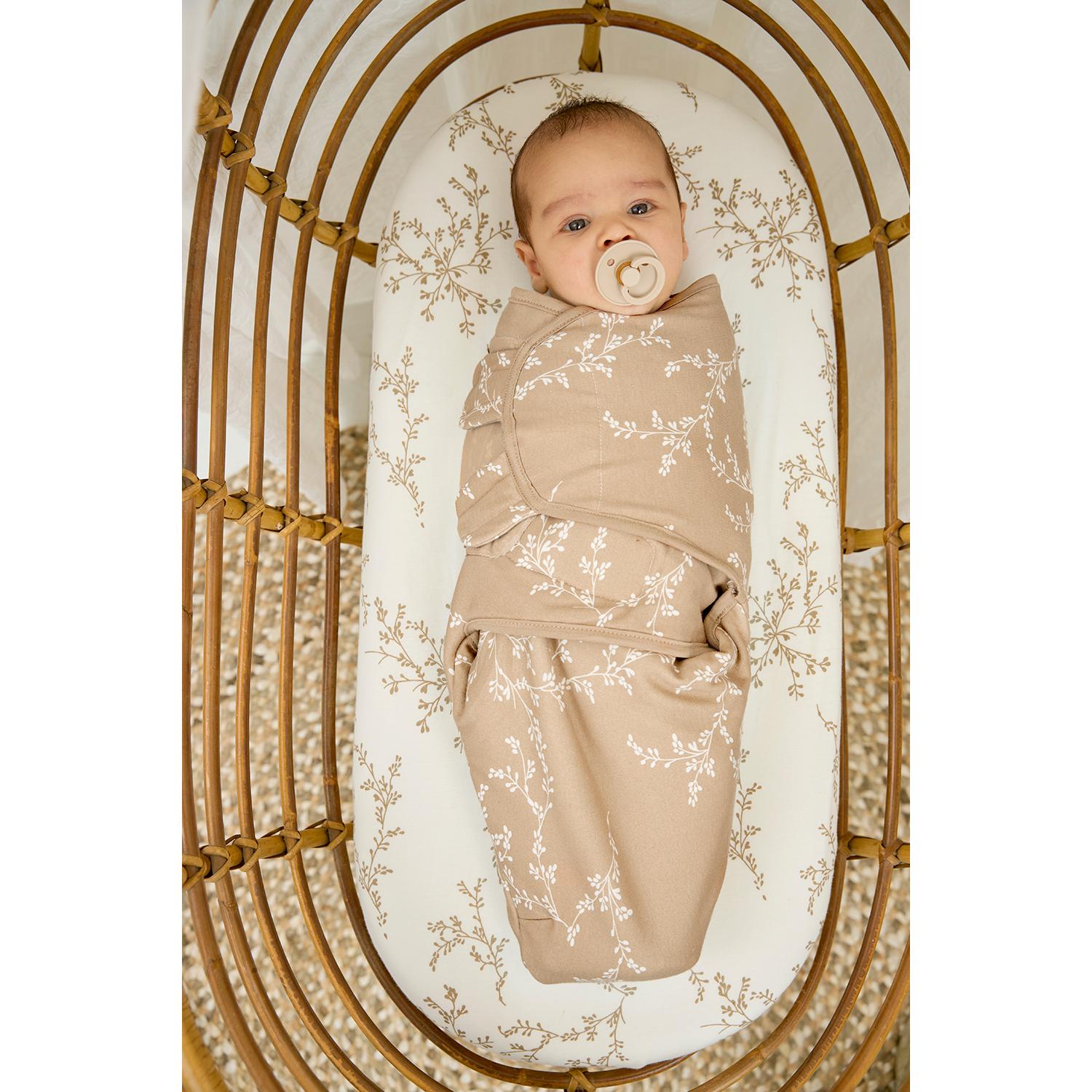 Thumbnail - Meyco, Pucktuch + Nuscheli, Branches pucksack swaddlemeyco wattiert (48 cm, 72 cm)