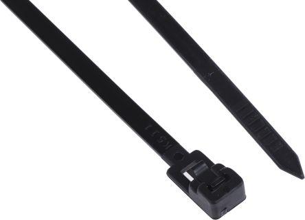 Produktbild RS PRO Cable Tie 300x4.5 Black releasable (300 mm, 100 Stk.)