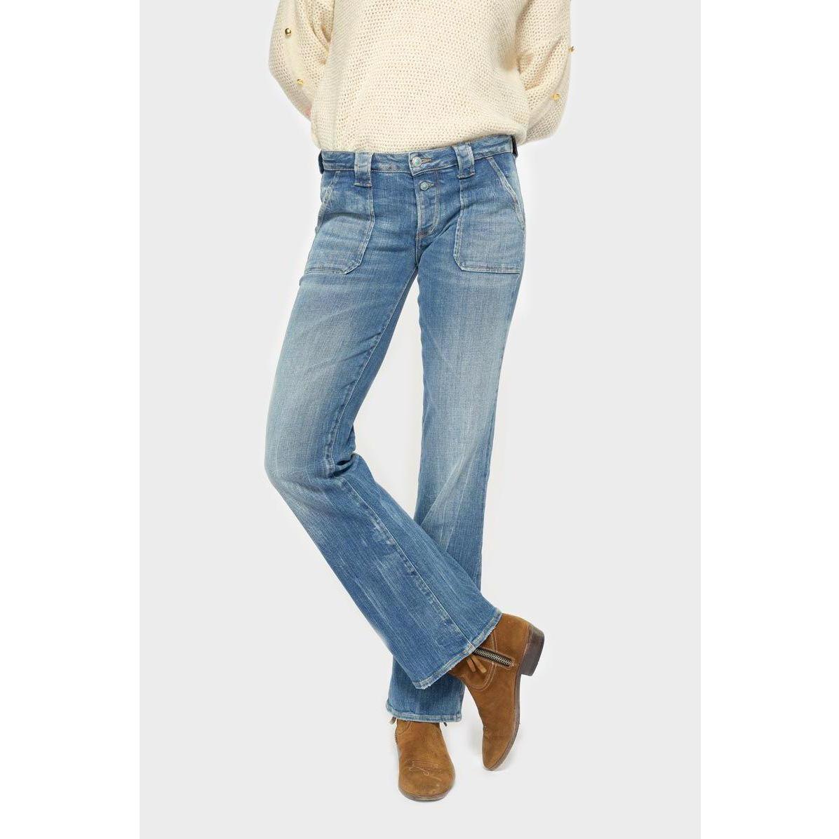 Thumbnail - Le Temps Des Cerises, Damen, Jeans, schlaghosen für damen n°4, Blau, (32)