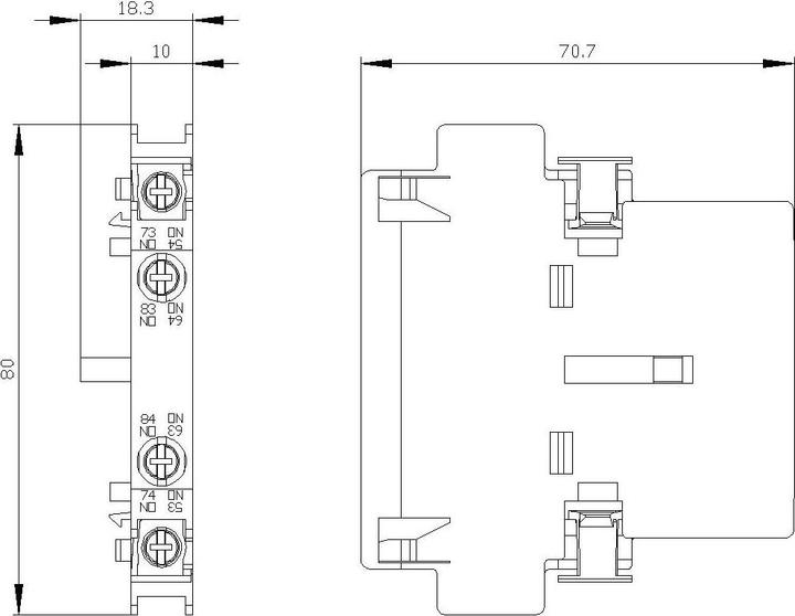 Actual product image Siemens Auxiliary switch block 3RH1921-1EA20 2S