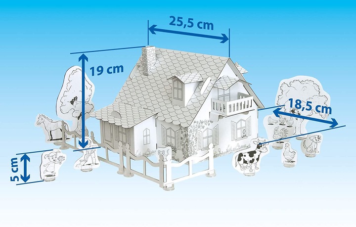 Image du produit Alexander COTTAGE - Kit de bricolage et de peinture 3D Maison et chien