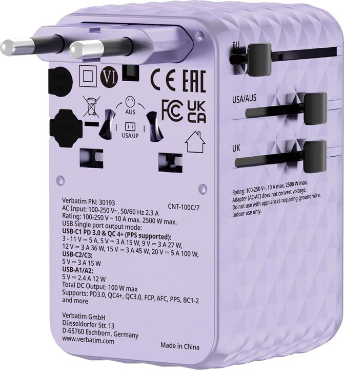 Produktbild Verbatim Charge n Travel 100W