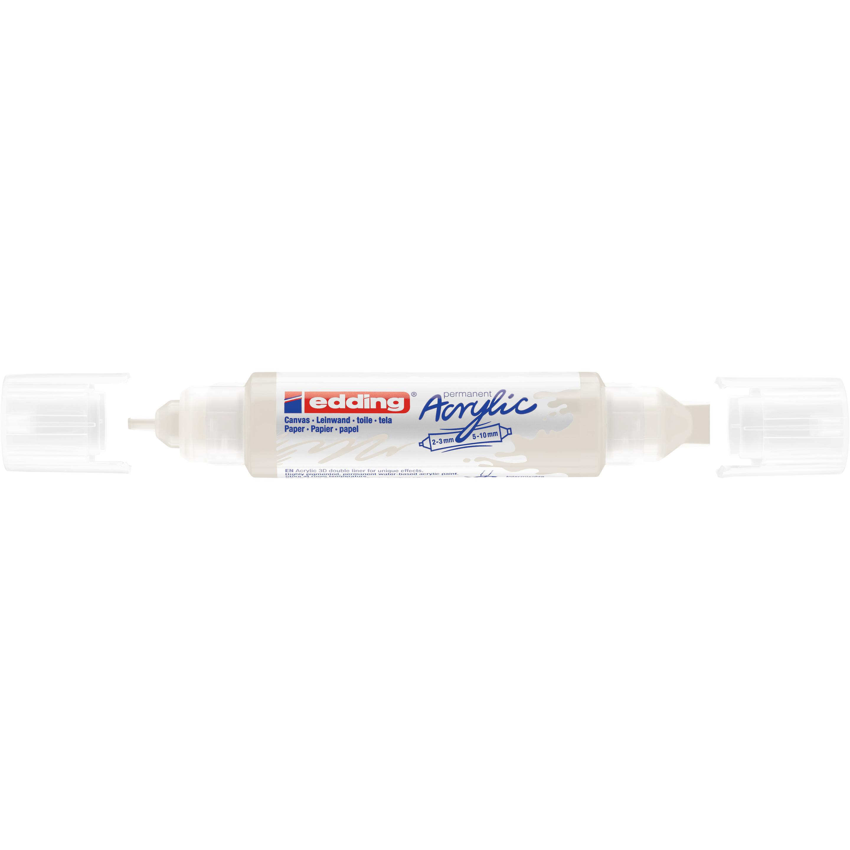 Edding, Marker, Acrylmarker 5400 Double Liner (Weiss, 10 mm, 1 x)