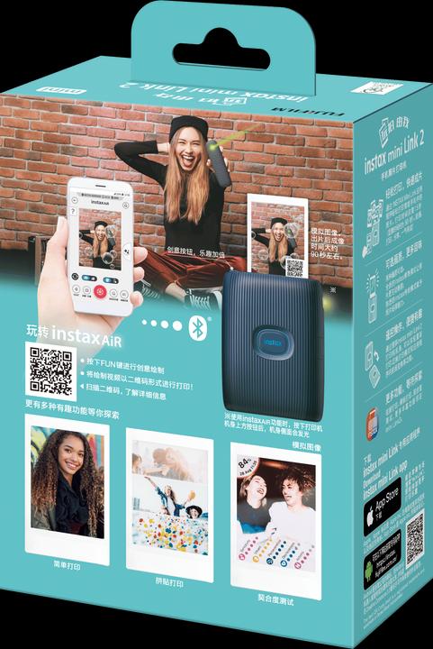 Actual product image Fujifilm Instax Mini Link2 EX D Blackout 15.06.22 Space Blue (Laser, Colour)