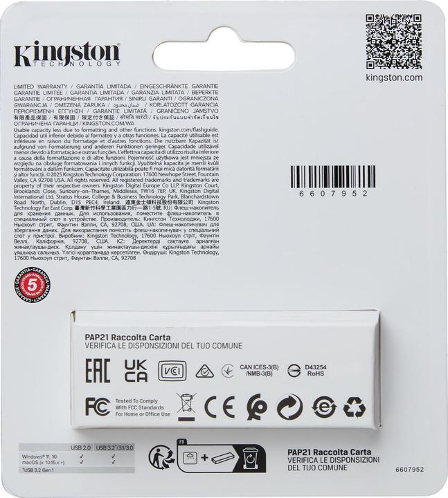 Produktbild Kingston USB-Stick 64GB DataTraveler Exodia S USB 3.2 retail (64 GB, USB-A)