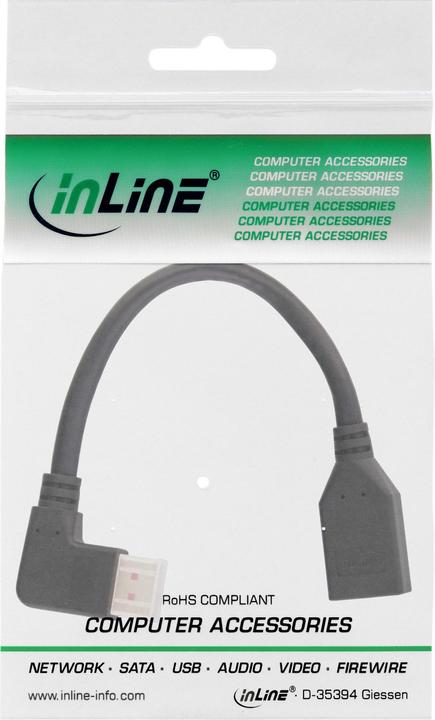 Produktbild InLine DisplayPort 1.4 Adapterkabel ST/BU (0.15 m)