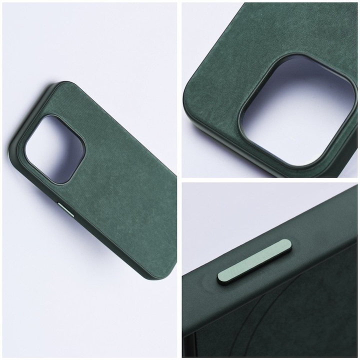 Actual product image OEM Back panel cover WOVEN MAG COVER case compatible with MagSafe for IPHONE 13 Pro Max green (Apple iPhone 13 Pro Max)