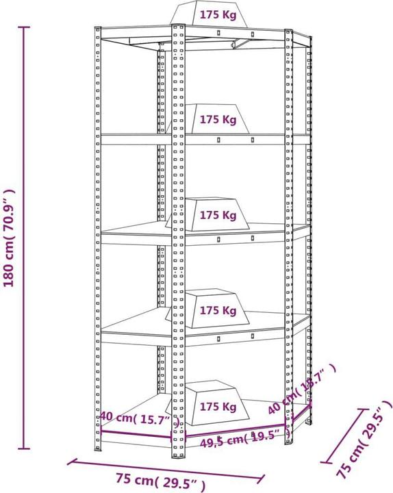 Produktbild vidaXL Regal