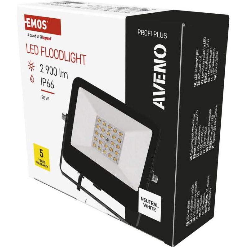 Thumbnail - Emos, Wandleuchte + Deckenleuchte, LED-Strahler AVENO schwarz, 20W neutralweiss (2900 lm)