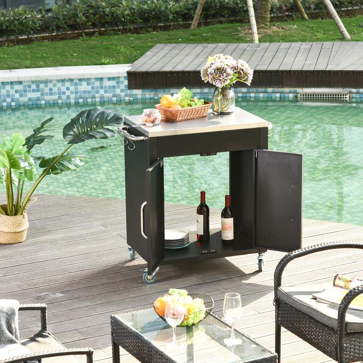Image du produit Jamb Chariot de service Acier inoxydable