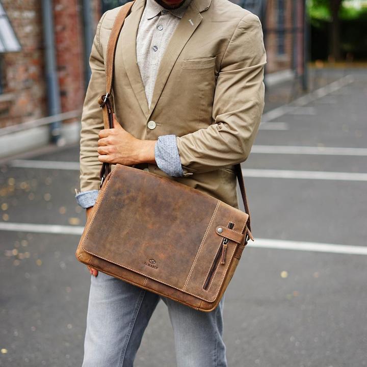 Immagine prodotto Almadih Ledertasche mit Laptop Fach (15")