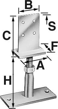 Image du produit Simpson Sst Pieds de support VARIO, type IB (Pied de support, 1 pcs)