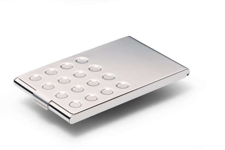 Produktbild Durable Visitenkartenetui Business Card Box Chrome (95 x 58 mm)