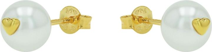 Produktbild Amor Ohrschmuck für Damen, 925 Sterling Silber, Muschelkernperle | Herz (925 Sterling Silber)