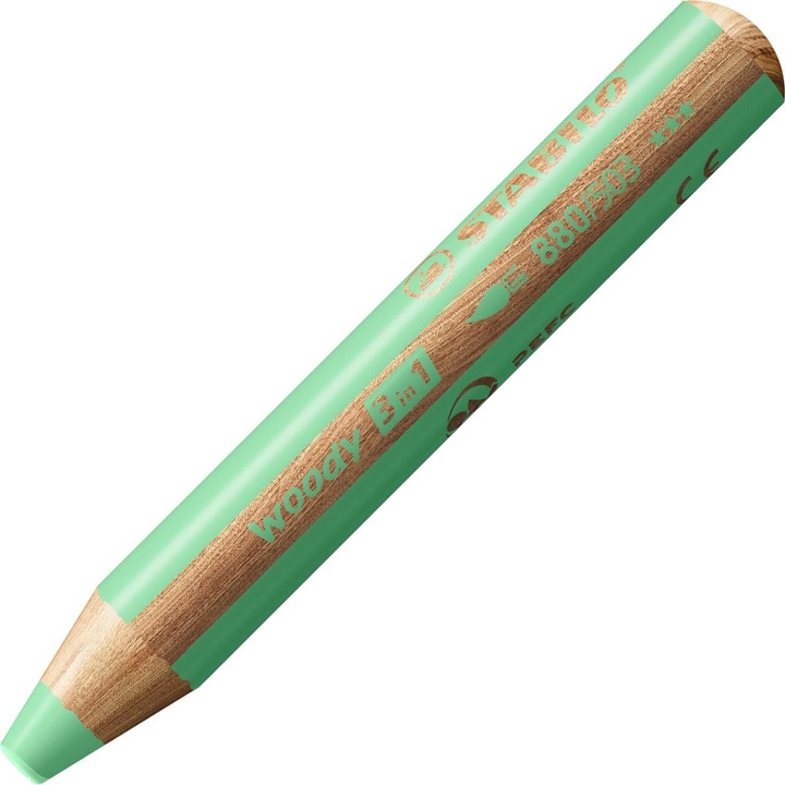 Actual product image STABILO woody 3 in 1 coloured pencil (Pastel green, 1 x)