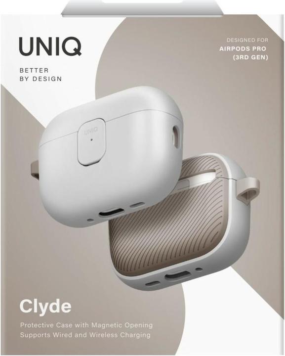 Image du produit Uniq Case Clyde for AirPods Pro 3 gen grey-khaki (Manchon pour casque d'écoute)