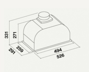 Actual product image Falmec INCASSO 50 (Substructure hood)