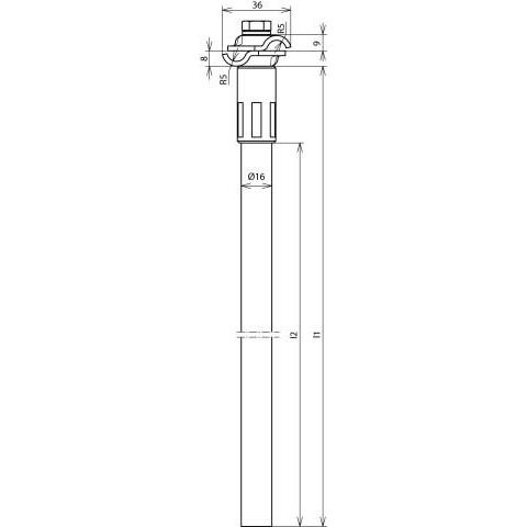 Thumbnail - Dehn 106150 - -50 - 100 °C - 16 mm - 675 mm - 16 mm - 340 g, Serverschrank Zubehör, Grau