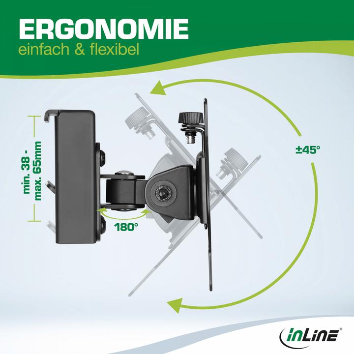 Produktbild InLine Slatwall Monitorhalterung kurz (13", 6.50 kg)