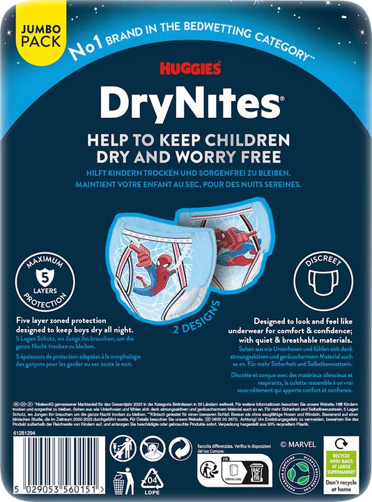 Actual product image Huggies dry nites (Size 8, Half month box, 13 pcs.)