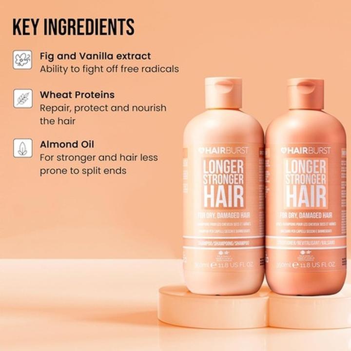 Actual product image Hairburst Hair Burst Shampoo and Conditioner Set for Dry and Damaged Hair (350 ml, Liquid shampoo)