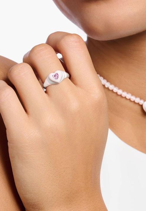 Produktbild Thomas Sabo Ring Herz mit Pinkem Stein Silber (50, 925 Silber)