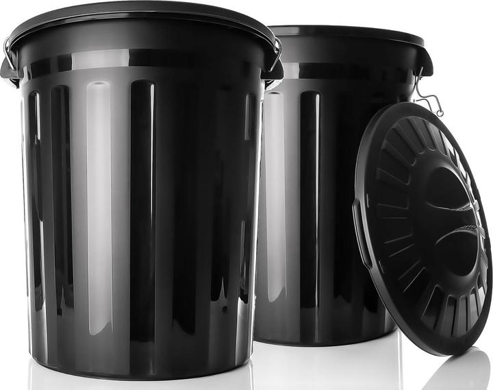 Image du produit BigDean Wetterfeste Universaltonnen mit Deckel (2 Stück) (80 l)