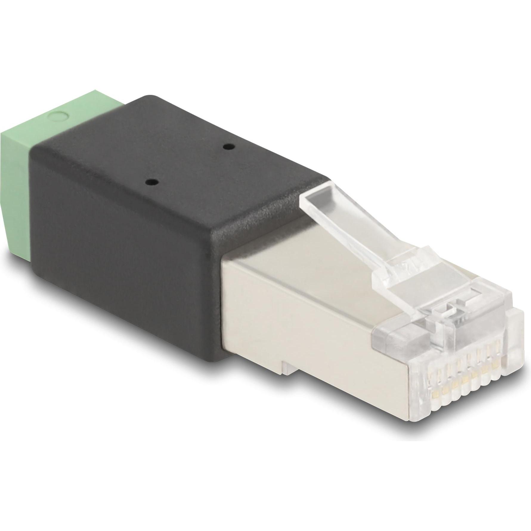Thumbnail - Delock RJ45 Stecker zu Terminalblock Adapter 2 Pin (Netzwerkkabel Stecker), Netzwerk Zubehör