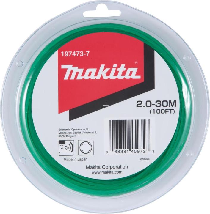 Actual product image Makita Mähfaden Nylon 2 mm x 35 m grün