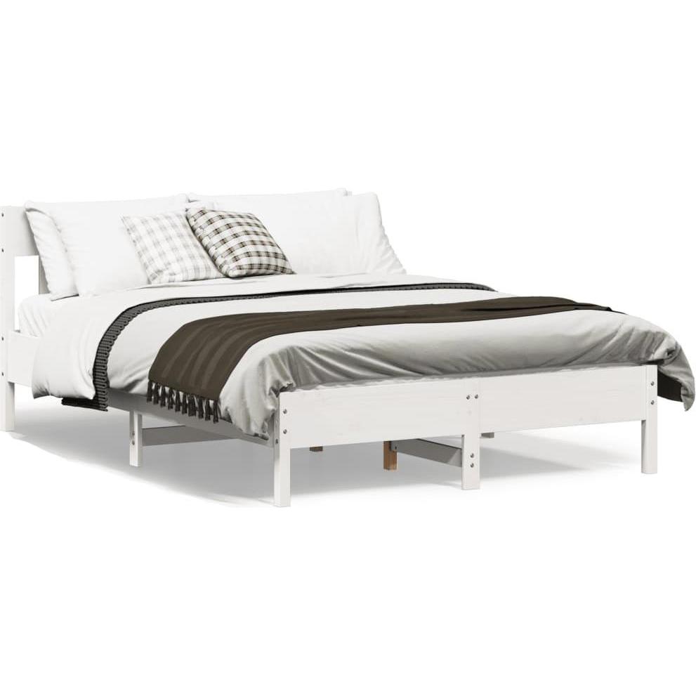 VidaXL, Bett, Bett mit Kopfteil Kiefer (150 x 200 cm)