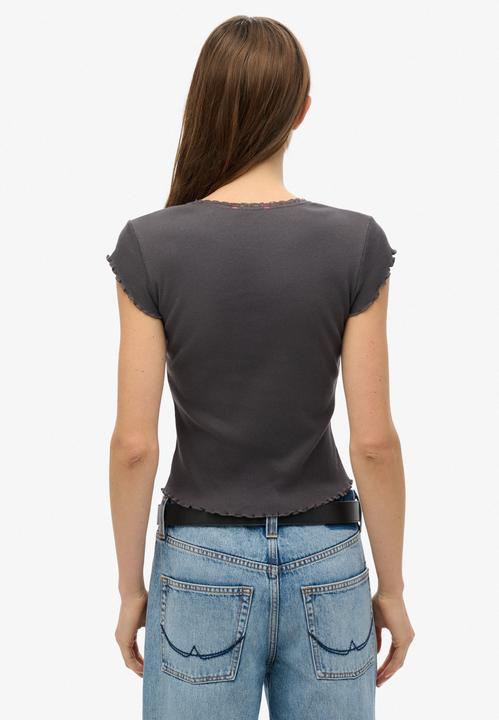 Produktbild Superdry Essential Kurzarm-T-Shirt mit eckigem Ausschnitt (10XL)