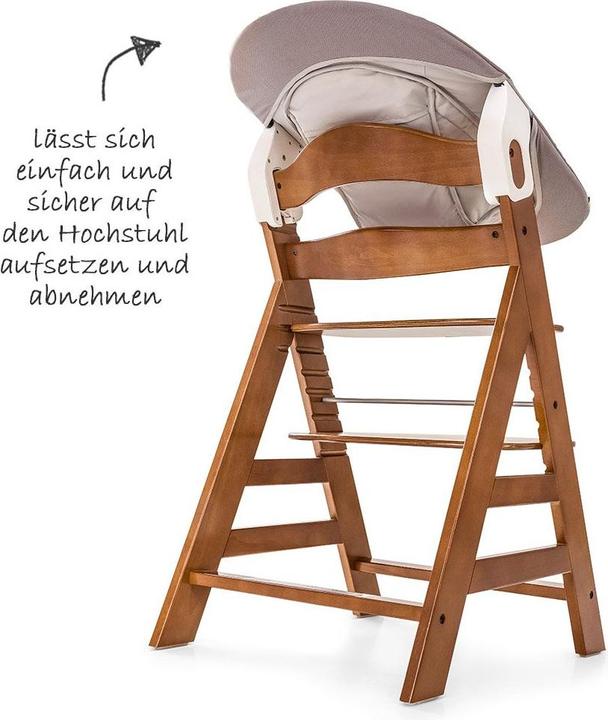 Produktbild Hauck Hochstühle Alpha Plus Walnut Newborn Set - 3-tlg. Hochstuhl (Hochstuhl)