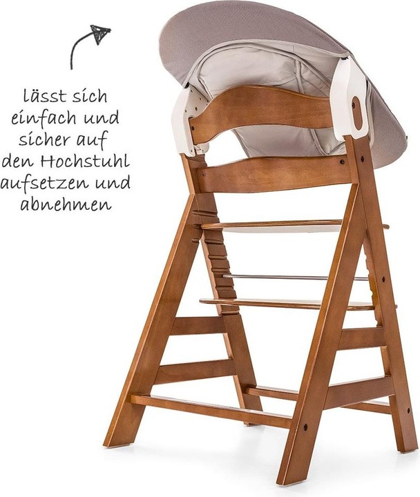 Produktbild Hauck Hochstühle Alpha Plus Walnut Newborn Set - 3-tlg. Hochstuhl (Hochstuhl)