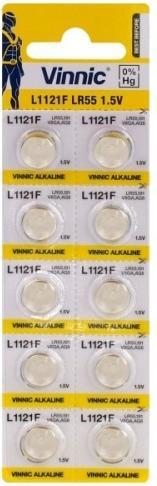 Actual product image Vinnic 10 Stück LR55, V8GA, 191, 80, LR1120, LR1121, LR4230 (10 pcs., AG8, 42 mAh)