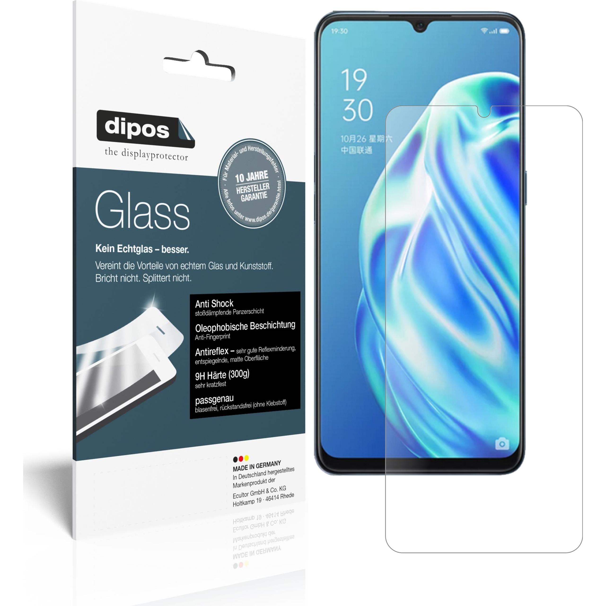 Dipos Displayschutz Anti-Shock (1 Stück, Oppo F15), Smartphone Schutzfolie, Transparent
