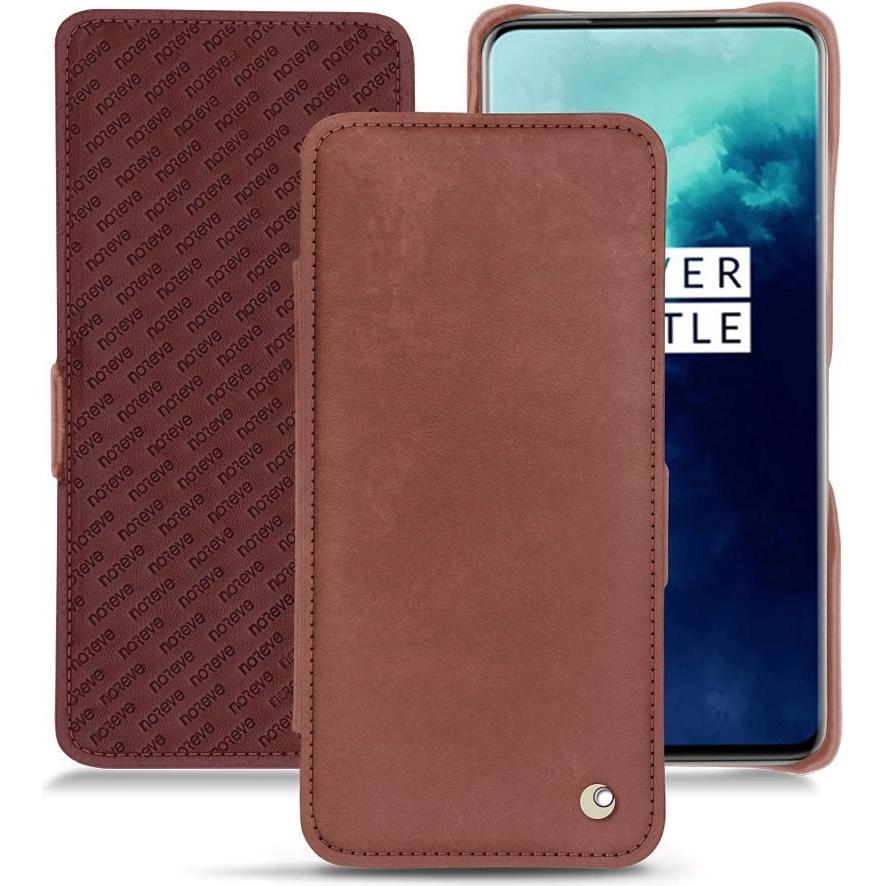 Noreve Lederschutzhülle horizontal (OnePlus 7T Pro), Smartphone Hülle, Rot
