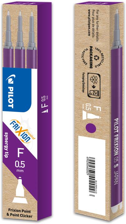 Image du produit Pilot FriXion Refill Point Set à 3 (3 pièce(s), Violet, 0.25 mm)