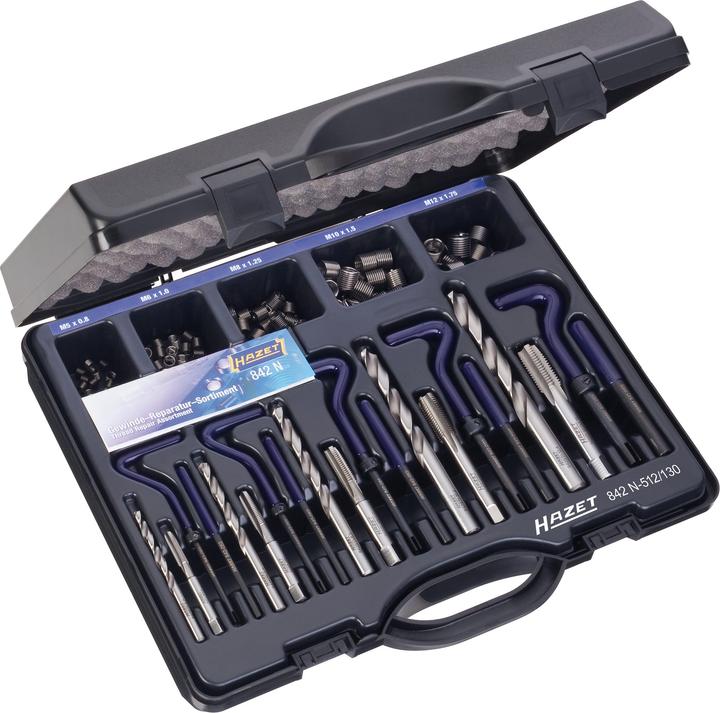 HAZET Gewinde Reparatur Satz 842N-614/118 ∙ Anzahl Werkzeuge: 118