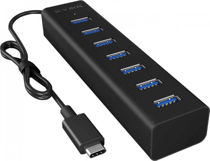 Icy Box Hub USB 7x USB-A 3.0 (Ib-Hub1700-C3) (USB-C, 7 Ports)