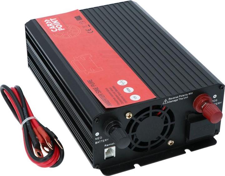 Produktbild Carpoint Pure Sinus Wechselrichter 12V> 230 V 500W Französisch/belgischer Sockel (0510367)