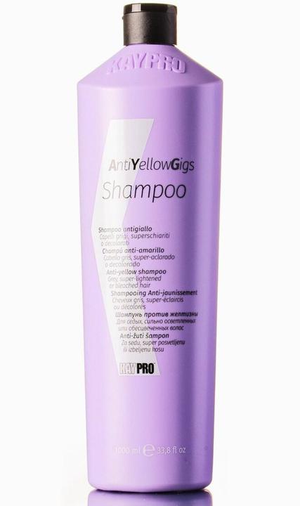 Image du produit Kay Color KEPRO Kay Pro No Yellow Gigs Shampooing anti-jaune pour cheveux blonds, décolorés ou gris 1000ml (1000 ml, Shampoing liquide)